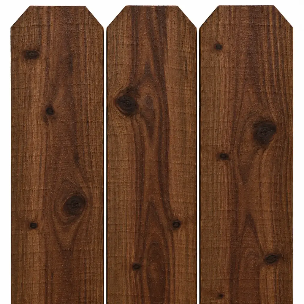 5/8x5.5x8' DE KD Cedar Prestained Dark Walnut Fence Picket