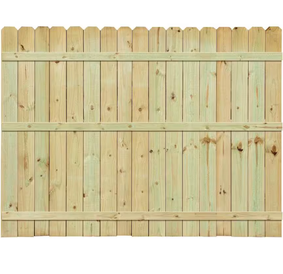 5/8x5.5x6x8' DE Pressure Treated Pine Fence Panel