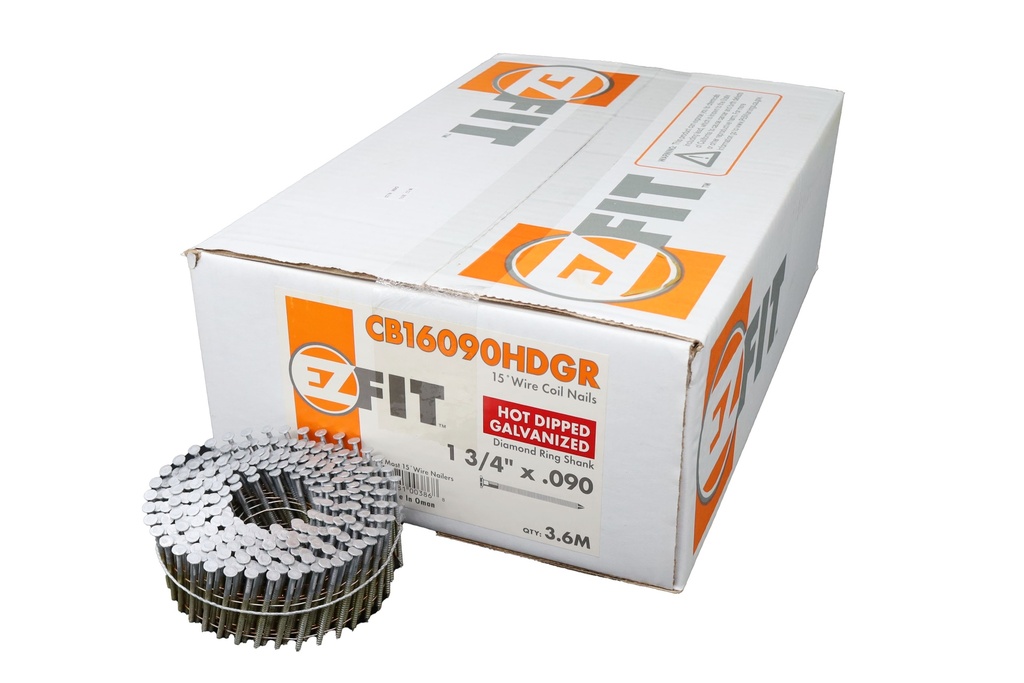 EZ Fit 15 Degree Weld Wire Coil Nails 1-3/4x0.090