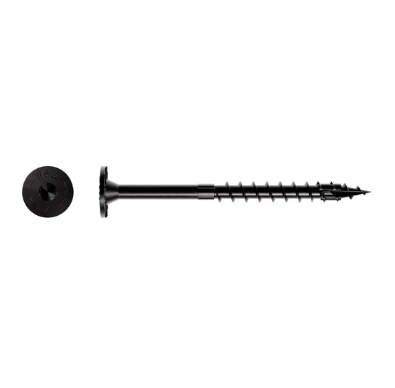 Simpson 5" T-40 Double Barrier Screw Black 50ct SDWS22500DBB-R50