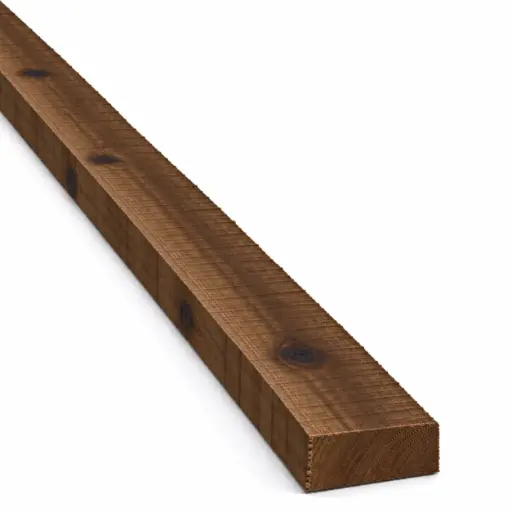 2x4x8' Prestained Rough KD Cedar Dark Walnut