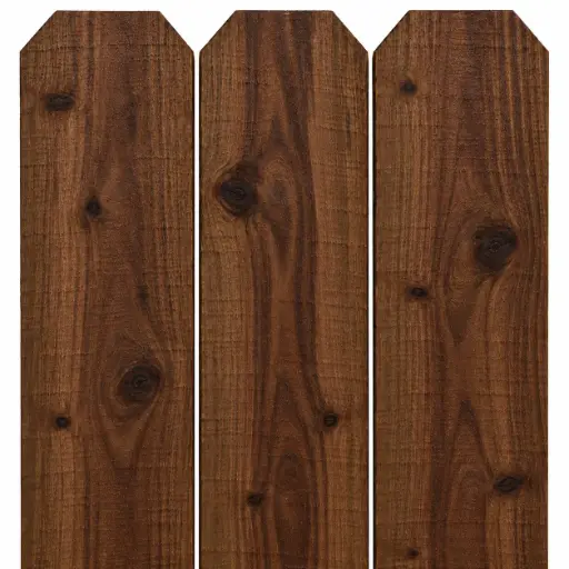 5/8x5.5x8' DE KD Cedar Prestained Dark Walnut Fence Picket