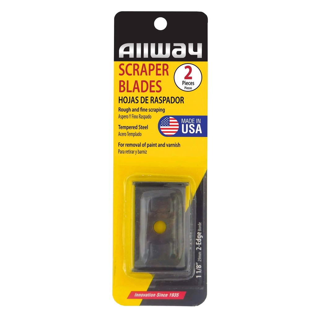 Allway-2 Edge Wood Scraper Blade, 1 1/8" Blade - 1B-06058